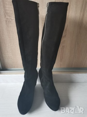 Високи ботуши от естествен велур , снимка 1
