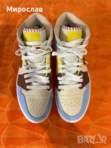 Nike Air Jordan 1 Mid Fearless Maison Château Rouge, снимка 2 - Кецове - 51196347