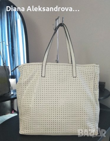 Ежедневна бежова дамска чанта, тип торба. 26лв., снимка 5 - Чанти - 37348283