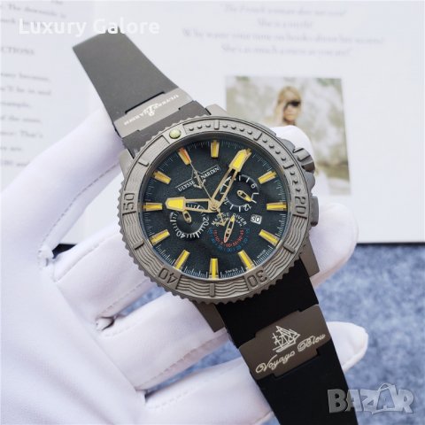 Мъжки часовник Ulysse Nardin Marine Black Sea с кварцов механизъм, снимка 2 - Мъжки - 38850083