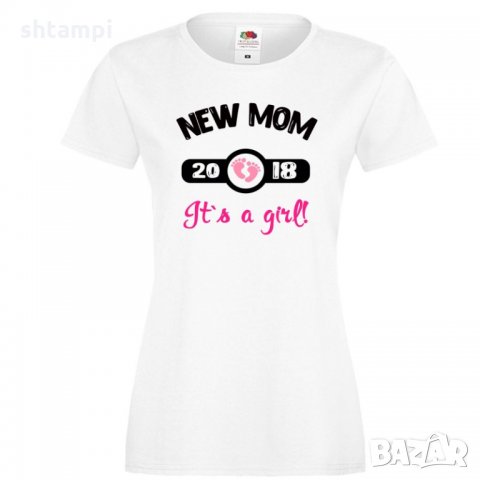 Дамска тениска New MOM 2019 girl, снимка 4 - Тениски - 33244766