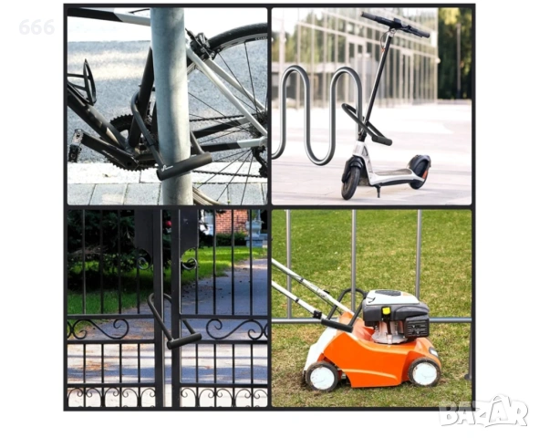 Sportneer U-образна ключалка за велосипед - 18 мм, снимка 3 - Части за велосипеди - 53277304