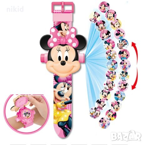 3D Мини Маус детски часовник прожектор