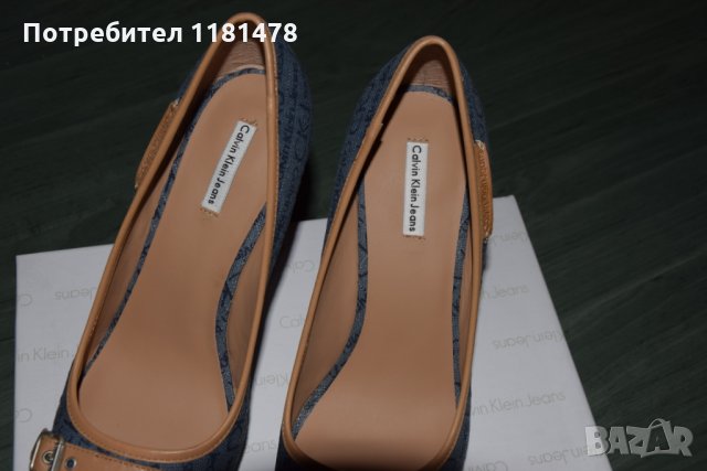 Обувки от плат и кожа НОВИ Calvin Klein, снимка 3 - Дамски елегантни обувки - 32951799