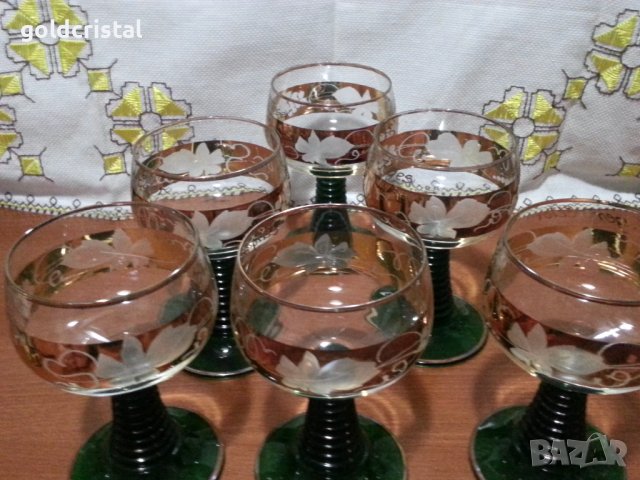 Френски кристални чаши , снимка 4 - Антикварни и старинни предмети - 43342818
