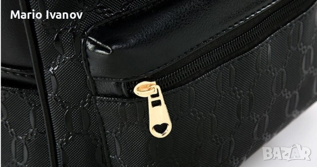 Комплект раница и 3 чантички / Цвят: Черен, снимка 8 - Раници - 53424107