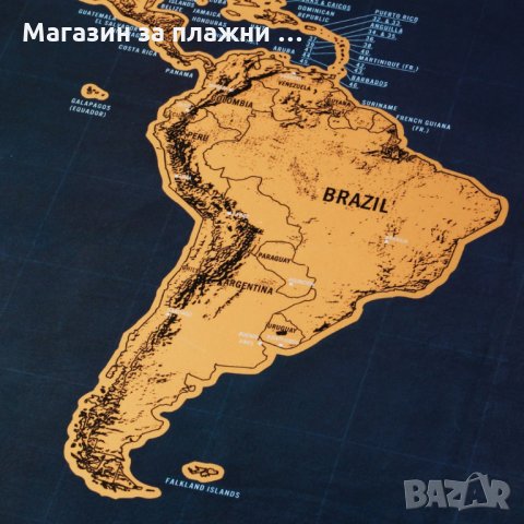 Скреч карта на света Travel Life, Delux - ЧЕРЕН ТУБИС, снимка 7 - Други стоки за дома - 28461942