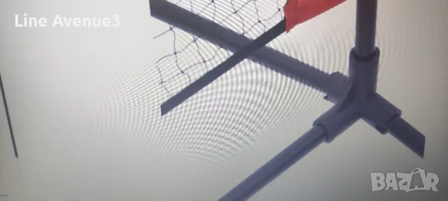  Мрежа за тенис, черно-червена, 500x100x87 см, полиестер, снимка 4 - Тенис - 50207718