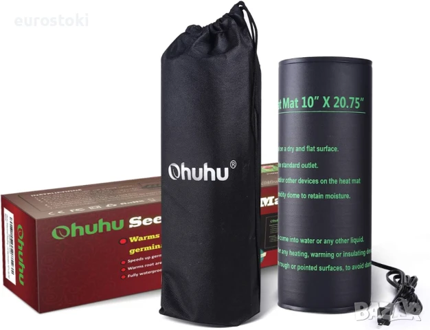 Ohuhu нагревателни подложки за разсад за растения, 25 x 52см, 21W, сертифицирана по MET IP67