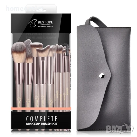 ПРОМОЦИЯ Комплект първокласни синтетични четки за грим с калъф (14 части) BP02005-CHG, снимка 2 - Други - 50947800