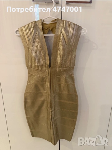 Златиста рокля С-М Нова