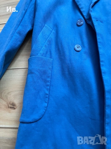 Дънково дълго палто, снимка 2 - Палта, манта - 53279684