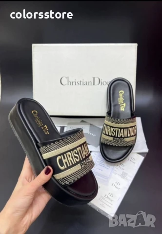 Дамски черни чехли Cristian Dior/BL42