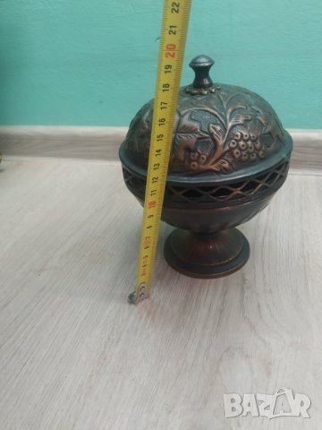 ретро месингова купа,захарница, снимка 2 - Други ценни предмети - 38248563