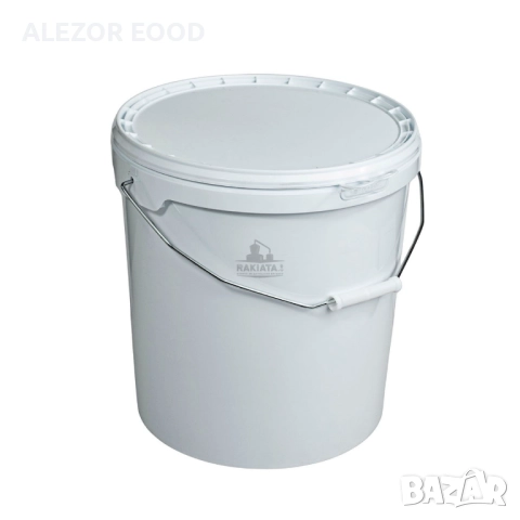 Пластмасова кофа 20 литра, бяла, PP кофа с капак за хранителни цели, Бака