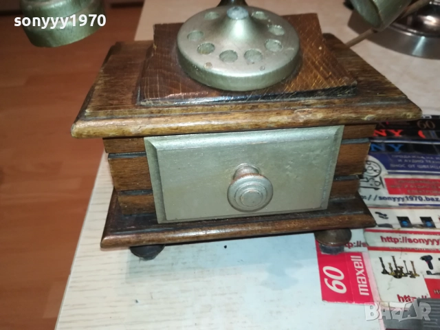ДЪРВЕН ТЕЛЕФОН ОТ ФРАНЦИЯ 0610251851, снимка 4 - Антикварни и старинни предмети - 51965676