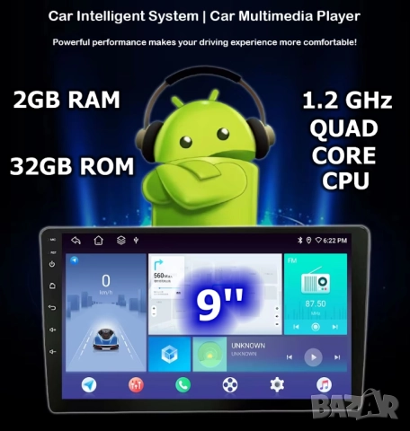 Honda CR-V_2 2001-2006 9” 2-DIN мултимедия с Android 12, 2/32GB , снимка 3 - Аксесоари и консумативи - 52511781