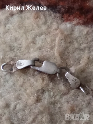 Сребърна карабинка закопчалка 50945, снимка 5 - Колиета, медальони, синджири - 52339238