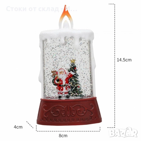 Коледна декоративна LED свещ – Безопасна, блестяща и идеална за подарък, снимка 2 - Декорация за дома - 52770594
