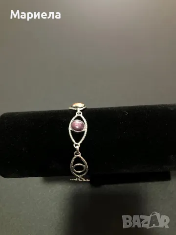 Сребърна гривна, снимка 3 - Гривни - 49326593