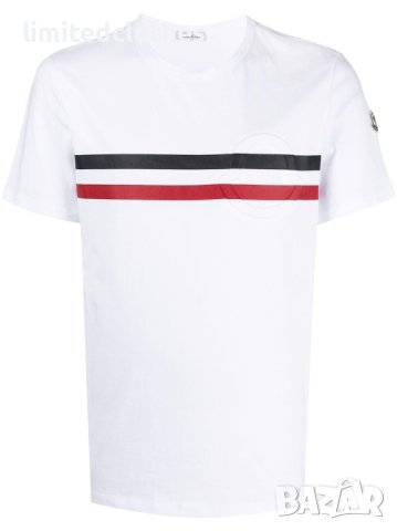 MONCLER Black Maglia Embossed Logo Slim Fit Мъжка Тениска size M (S), снимка 2 - Тениски - 43856712