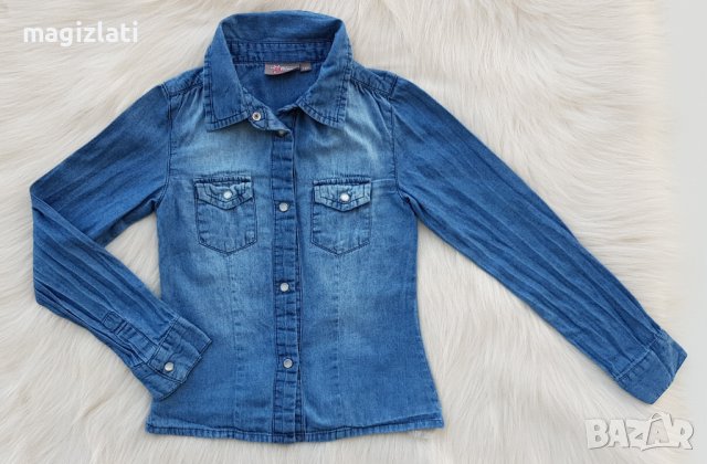 Дънкова риза за момиче 4-5 години, снимка 7 - Детски ризи - 37152620