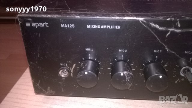 поръчан-APART MA-125 MIXING AMPLIFIER-ВНОС ХОЛАНДИЯ, снимка 5 - Ресийвъри, усилватели, смесителни пултове - 27796201
