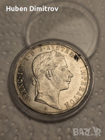 Австрия 1 Флорин 1858 буква А