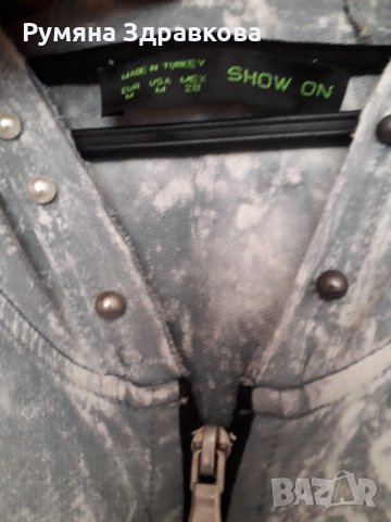 Продавам много оригинален дълъг платов елек с качулка и цип - М размер, снимка 3 - Елеци - 32471881