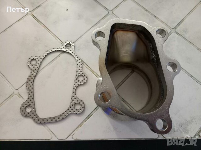 Даунпайп фланец 63mm, за турбо,GT25 GT28 GT28R T25 T28, неръждавейка, 5 дупки,нов, снимка 3 - Части - 40044123