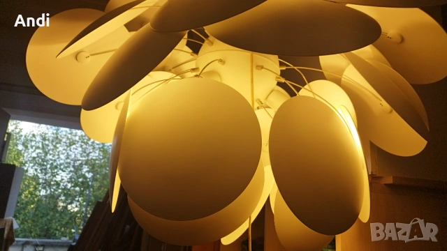 Полилей стил Marset Discocó с три крушки 80/60см, снимка 8 - Полилеи - 53355102