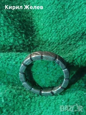 СТАР СТИЛНО ОРНАМЕНТИРАН СРЕБЪРЕН ПРЪСТЕН Тип ХАЛКА ОКСИДИРАНО СРЕБРО 925 ПРОБА 36978, снимка 12 - Пръстени - 49682882