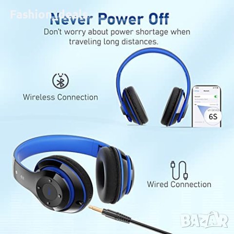 Нови сгъваеми безжични слушалки с микрофон меки наушници 40 часа работа, снимка 3 - Bluetooth слушалки - 40673121