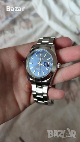 Rolex Oyster Perpetual Datejust Blue Механичен - Работи Без Батерии 