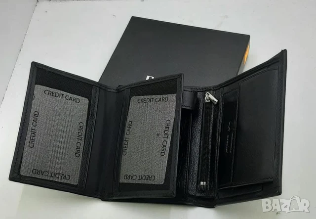 мъжки ръчно изработени портмонета от естествена кожа hugo boss emporio armani , снимка 7 - Портфейли, портмонета - 51091269