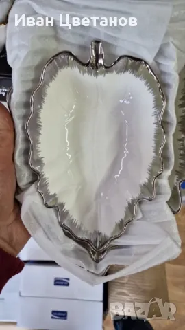 Комплект от 3броя керамични купи във формата на листо, снимка 2 - Други стоки за дома - 48870728