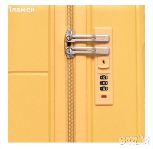 Куфар за ръчен багаж Perfect Line, PP, 20", Жълт, снимка 6 - Куфари - 52680373