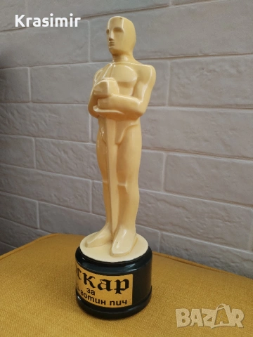 Статуетка "Оскар" с надпис за Най-готин пич, снимка 2 - Статуетки - 53580351