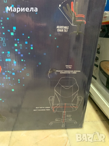 Геймърски Стол / Ергономичен / До 110кг., снимка 3 - Други стоки за дома - 52288479