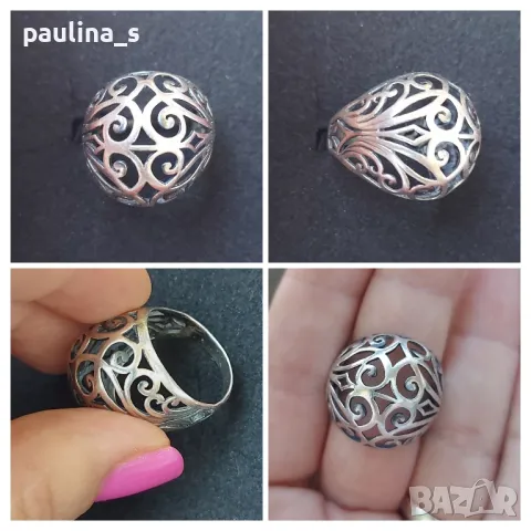 Четири броя / Винтидж / Масивен сребърен пръстен / проба 925 и Житен клас , снимка 12 - Пръстени - 29393534