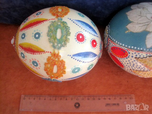 Щраусово яйце, рисувани щраусови яйца за привличане на благоденствие, щраус, снимка 8 - Статуетки - 27055259