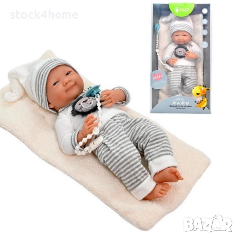Реалистична кукла бебе Pure Baby My Lovely Newborn Baby, С аксесоари, 18+ месеца, 48 см, снимка 5 - Кукли - 52706312