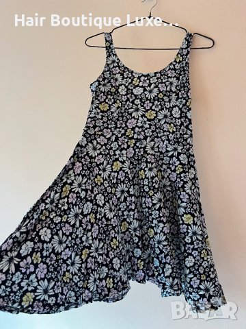H&M Къса рокля с флорален десен 100% памук 🌸, снимка 3 - Рокли - 43988468