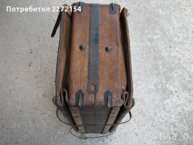 Голям стар куфар с мех-19 век, снимка 7 - Антикварни и старинни предмети - 28549836