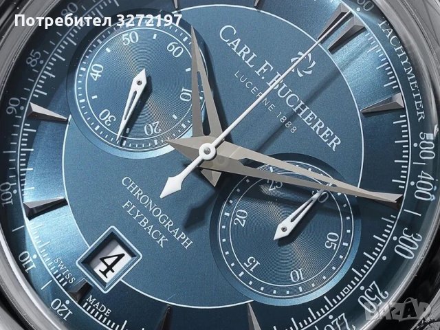 Carl F. Bucherer кварцов часовниk,водоусточив,дата,хронограф, снимка 5 - Мъжки - 43688806