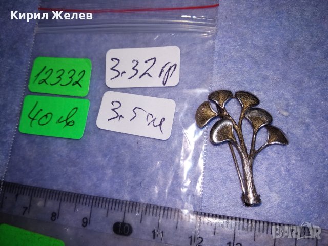ФЛОРАЛНА СРЕБЪРНА ВИНТИДЖ БРОШКА ЛАКИРАНО СРЕБРО 925 РЕТРО СТИЛ БИЖУ МАЙСТОРСКА РЪЧНА РАБОТА 12332, снимка 5 - Други - 40757692