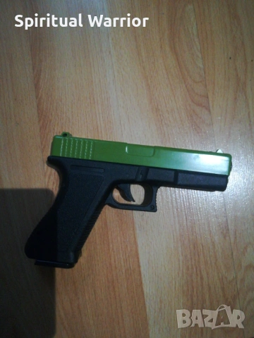 Метален Еърсофт Пистолет Глок, цвят зелен, 0,5 джаула, снимка 4 - Други - 53371434
