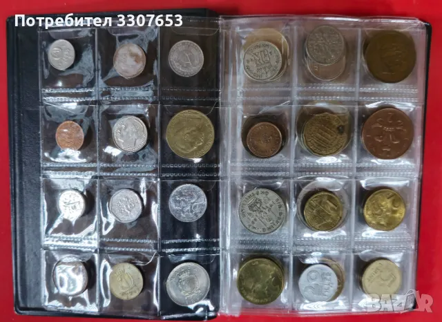 Колекция различни на вид монети в класьор червен от 120 брОЯ, снимка 2 - Нумизматика и бонистика - 47535329