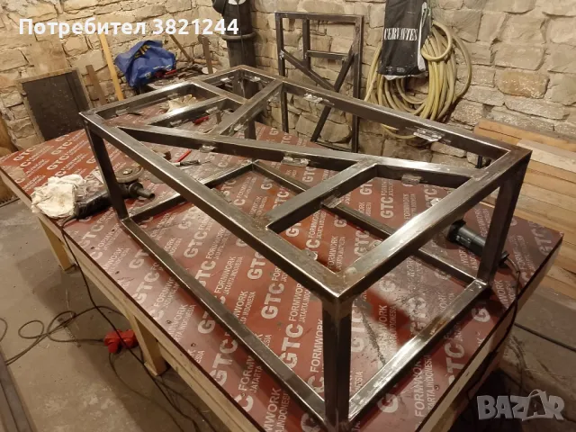 Холна маса от метал и дълво, снимка 14 - Маси - 47575673