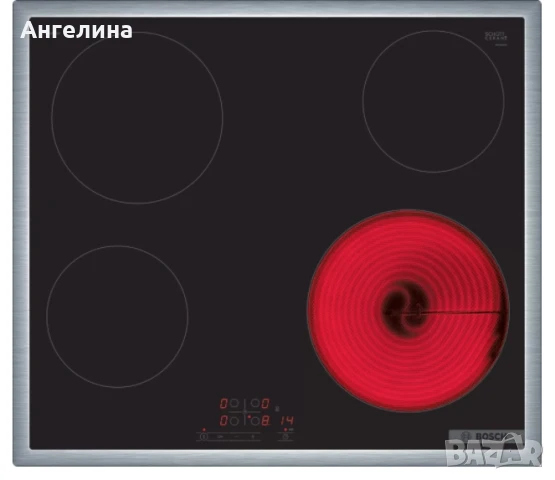 Готварски плот, Bosch PKE645BB2E, SER4, Electric cooktop, 60 cm, Glass-ceramic hob, 4 zones, Black, 